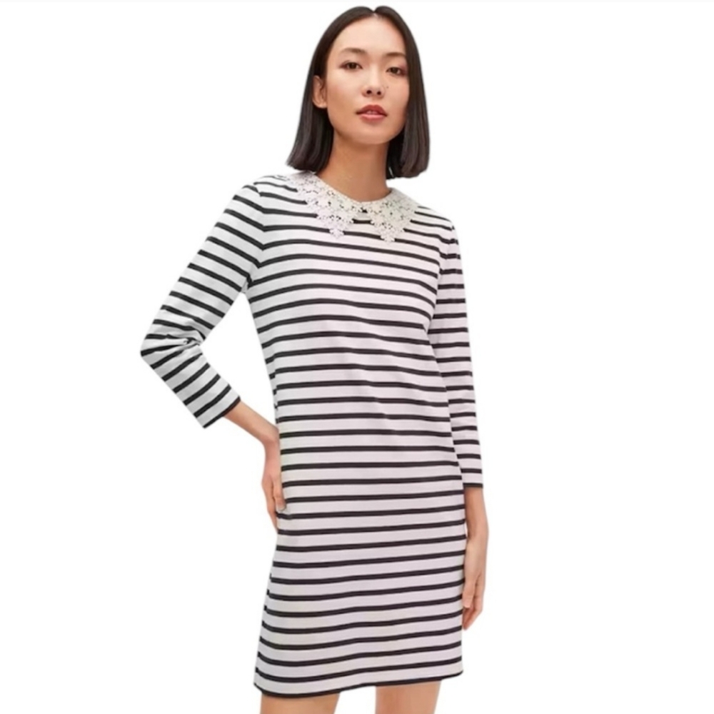 Kate Spade Black and White Striped Mini Dress